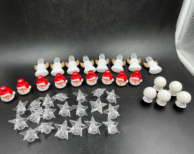 Vintage Christmas Tree Light Covers Mixed Lot of 42 Plastic Etsy