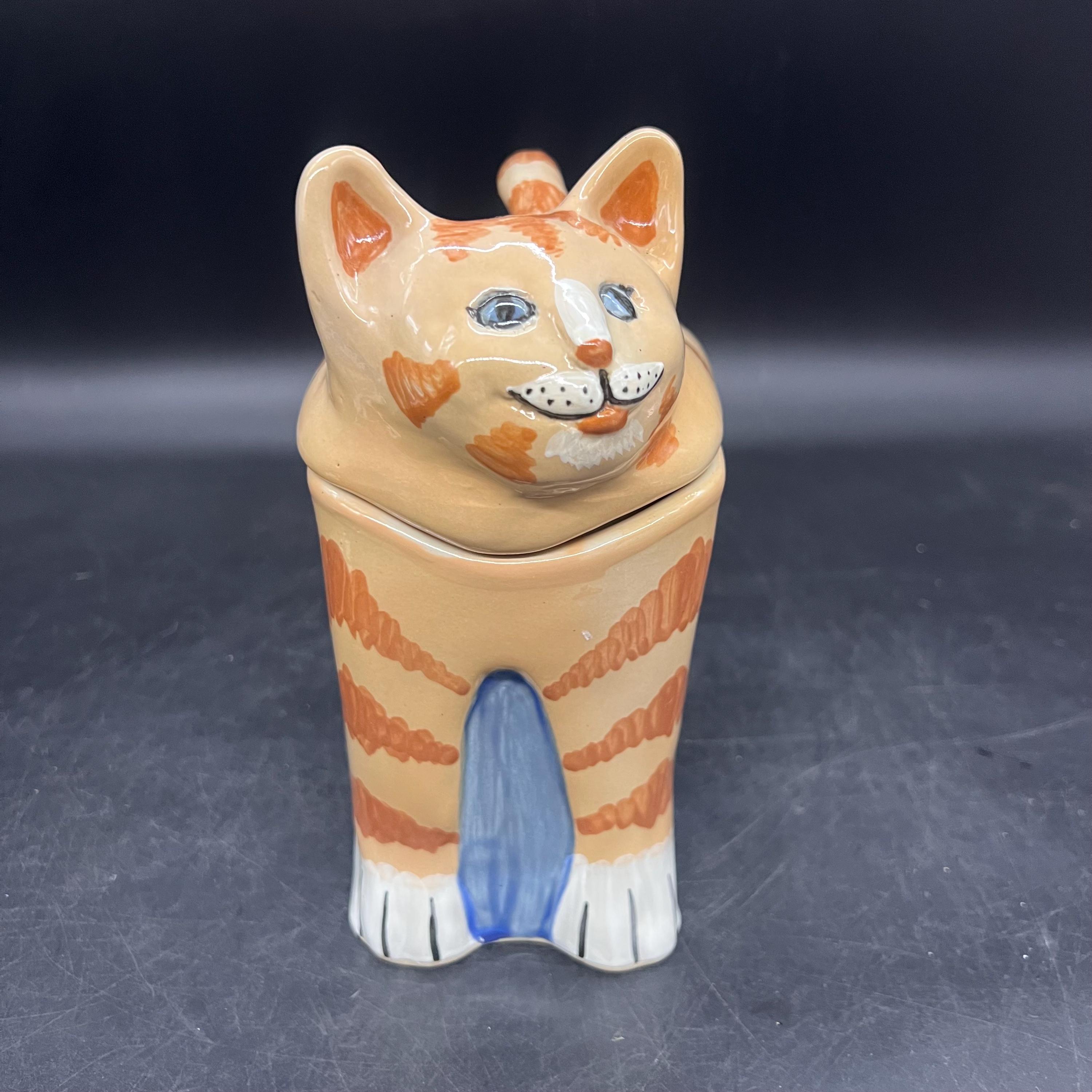 Louisville Stoneware 'classy Cats' Pottery Cookie Jar - Etsy