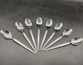 Rogers (Stanley Roberts) Ensenada Pattern Teaspoons Stainless Flatware Korea Set of 6