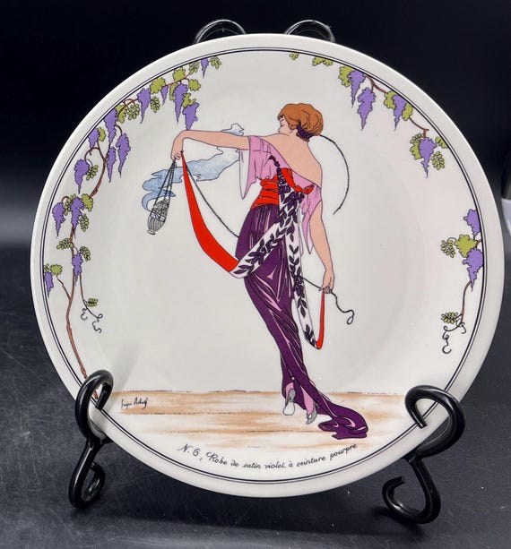 Villeroy&Bochビレロイ＆ボッホDesign1900 6枚 26.5㎝ Villeroy & Boch Design 1900 8” Art Nouveau Plate Robe De