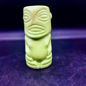 Vintage Pete Mallory&#39;s Surf City Sunset Grille Early Rare Tiki Farm Mug Green Cocktails Polynesian Vintage FREE SHIPPING