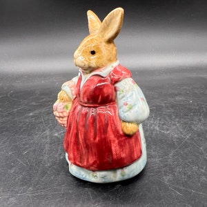 Otagiri Edith Collection Mrs Rabbit Shaker Unique Décoration de Pâques Figurine vintage image 2