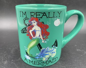 Disney Ariel Little Mermaid Teal Coffee Mug