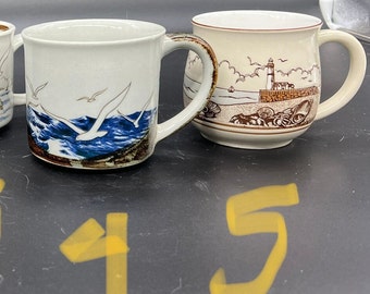 Otagiri and Otagiri Style Stoneware Mugs 2 Available Your Choice Seagulls Lighthouses