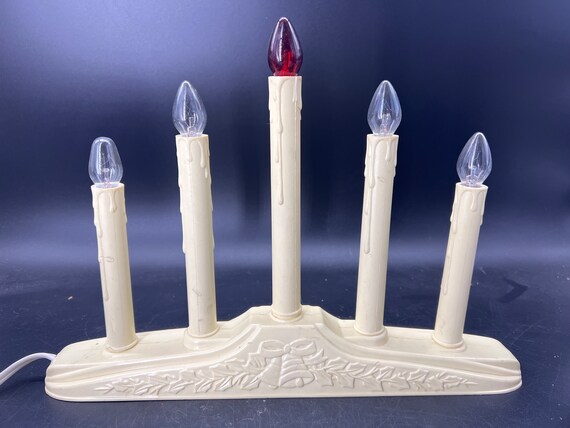 Christmas candelabra on sale window lights