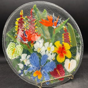 Peggy Karr Fused Glass Plates - Etsy