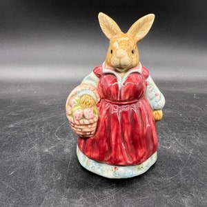 Otagiri Edith Collection Mrs Rabbit Shaker Unique Décoration de Pâques Figurine vintage image 1