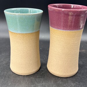 Keep Tahoe Blue Alanna Hughes Pottery Tumblers / Vases Your Choice Turquoise or Purple image 4