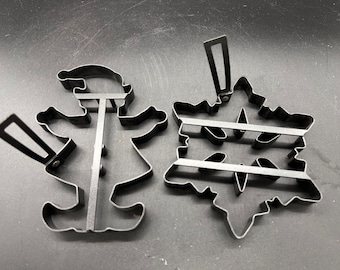 Pancake Shaper Molds Nonstick Snowflake and Elf Christmas Winter Holiday