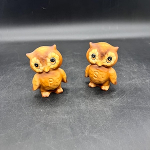 Josefs Originals Owl Salt and Pepper Shakers Vintage Retro FREE SHIPPING