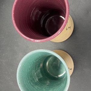 Keep Tahoe Blue Alanna Hughes Pottery Tumblers / Vases Your Choice Turquoise or Purple image 7