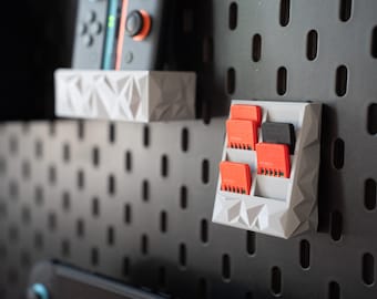 Geometric Nintendo Switch 2 Game Card Holder (Ikea Skadis Mount)