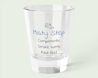 Misty Step | Zabawny kieliszek do shotów w stylu DnD, 1,5 uncji