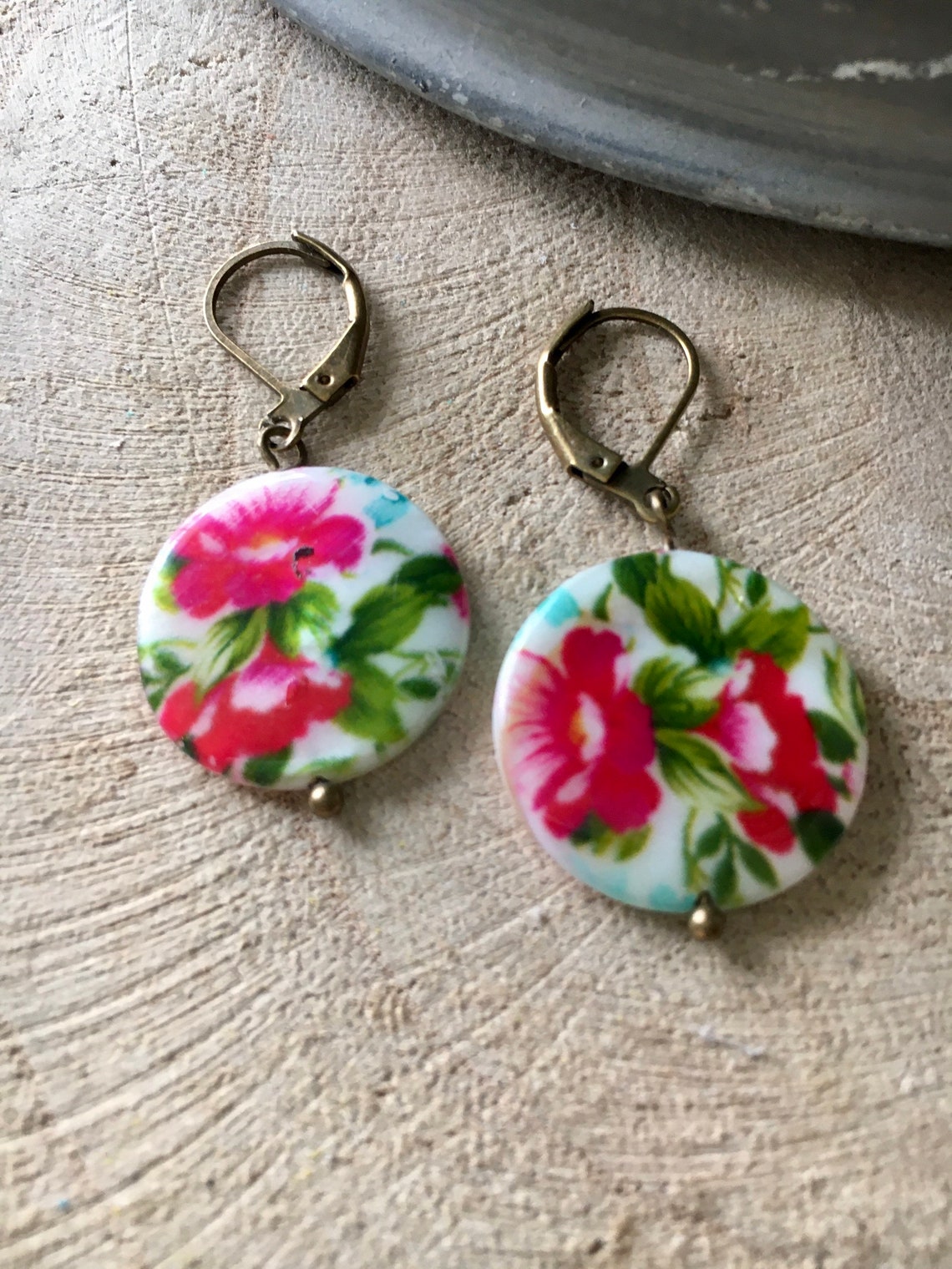 dangle floral earrings