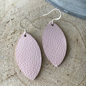 Leather Earrings, pink dangle earrings, statement earrings, pink leather earrings, pink earrings, pink teardrop earrings, gift for her,