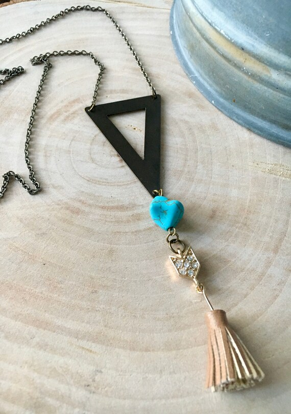 Etsy triangle necklace best sale