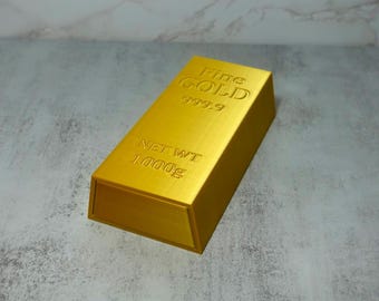 Gold Bar Stash Box – Secret Storage Container – 3D Printed