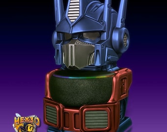 3D Printed Echo Dot Holder | Optimus Prime Inspired Desk Stand | Alexa Display Bust