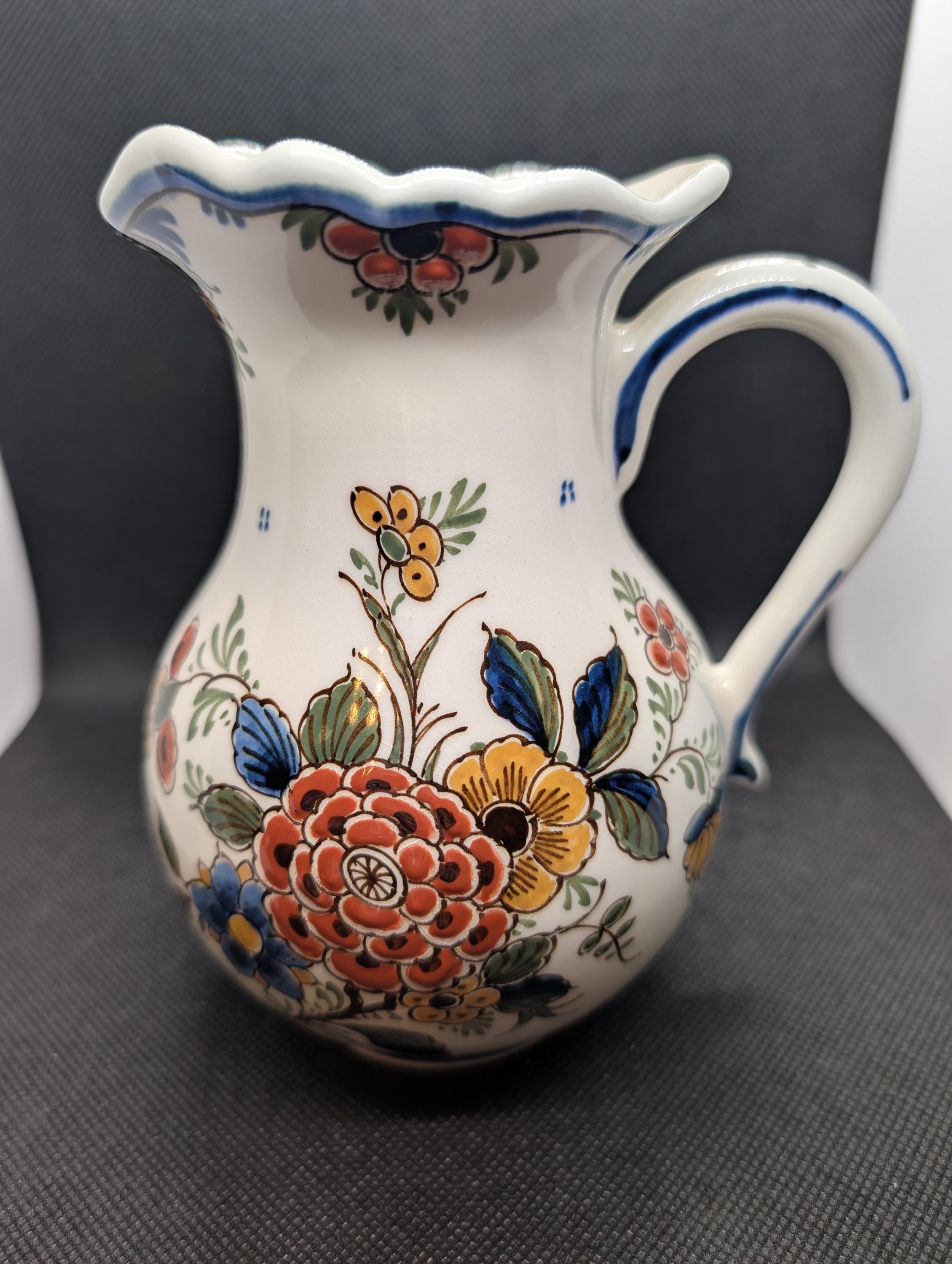 Delft Polychrome Pitcher - Etsy