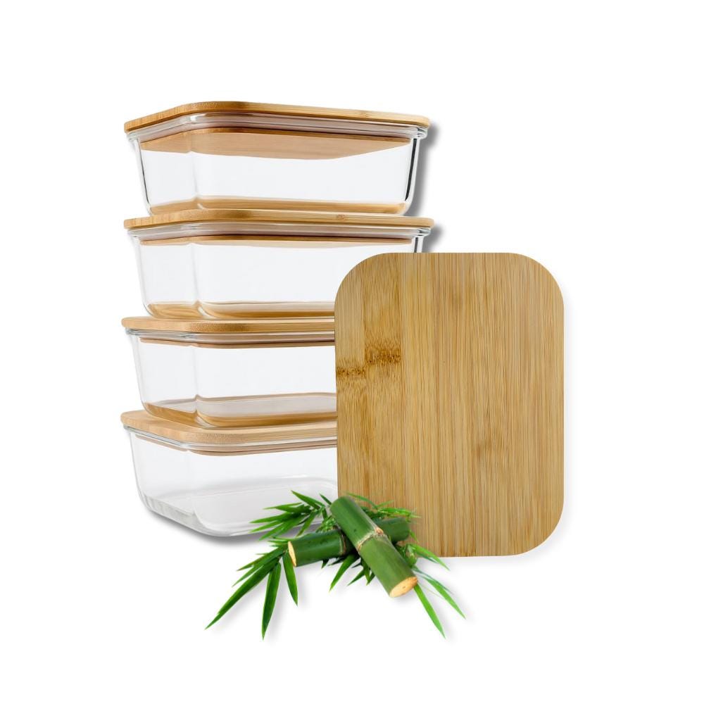 Glass Bamboo Tupperware - Etsy