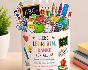 Duplo Banderole Abschied Schule | Vorlage zum Ausdrucken | Lehrer Abschiedsgeschenk | Druckvorlage Schuljahresende | Ferienbeginn Geschenk