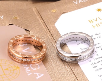 Anillo de serpiente de oro rosa y plata S925, diseño estrecho, anillo de diamantes para mujer, regalo para esposa, presente para ella