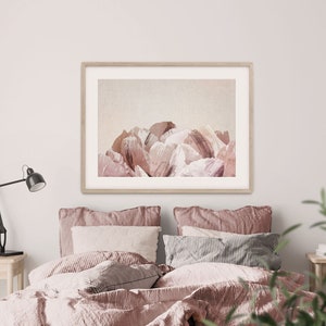 Painted Peony Abstract Art Print, Pink Flower Art, Floral Print, Botanical, Giclee Print