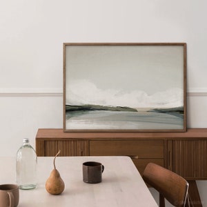 Out to Sea Landscape Art Print, Blue and Green Ocean, Modern Australian Seascape, Poster, Giclee