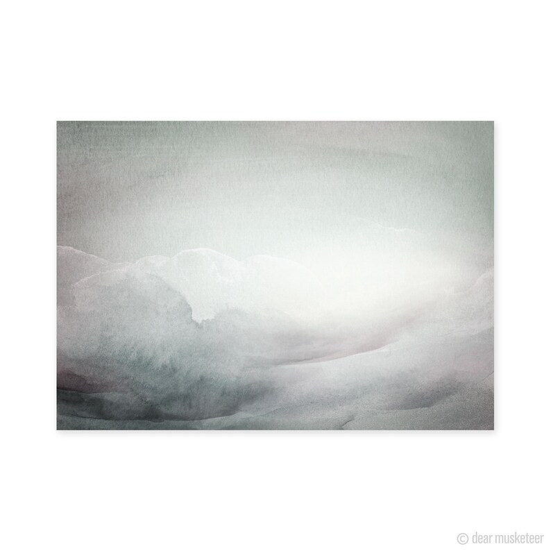 Storm Clouds Landscape A3 or A4 Art Print, Sky Poster, Modern Art, Giclee image 3