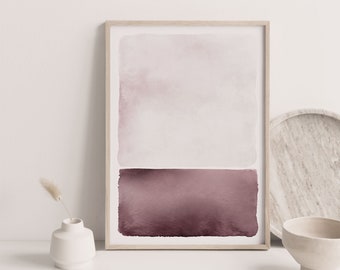 Abstract Mauve Landscape A3 or A4 Art Print, Purple Violet Poster, Rothko Inspired Minimalist Art, Light Modern Abstract, Fine Art, Giclee