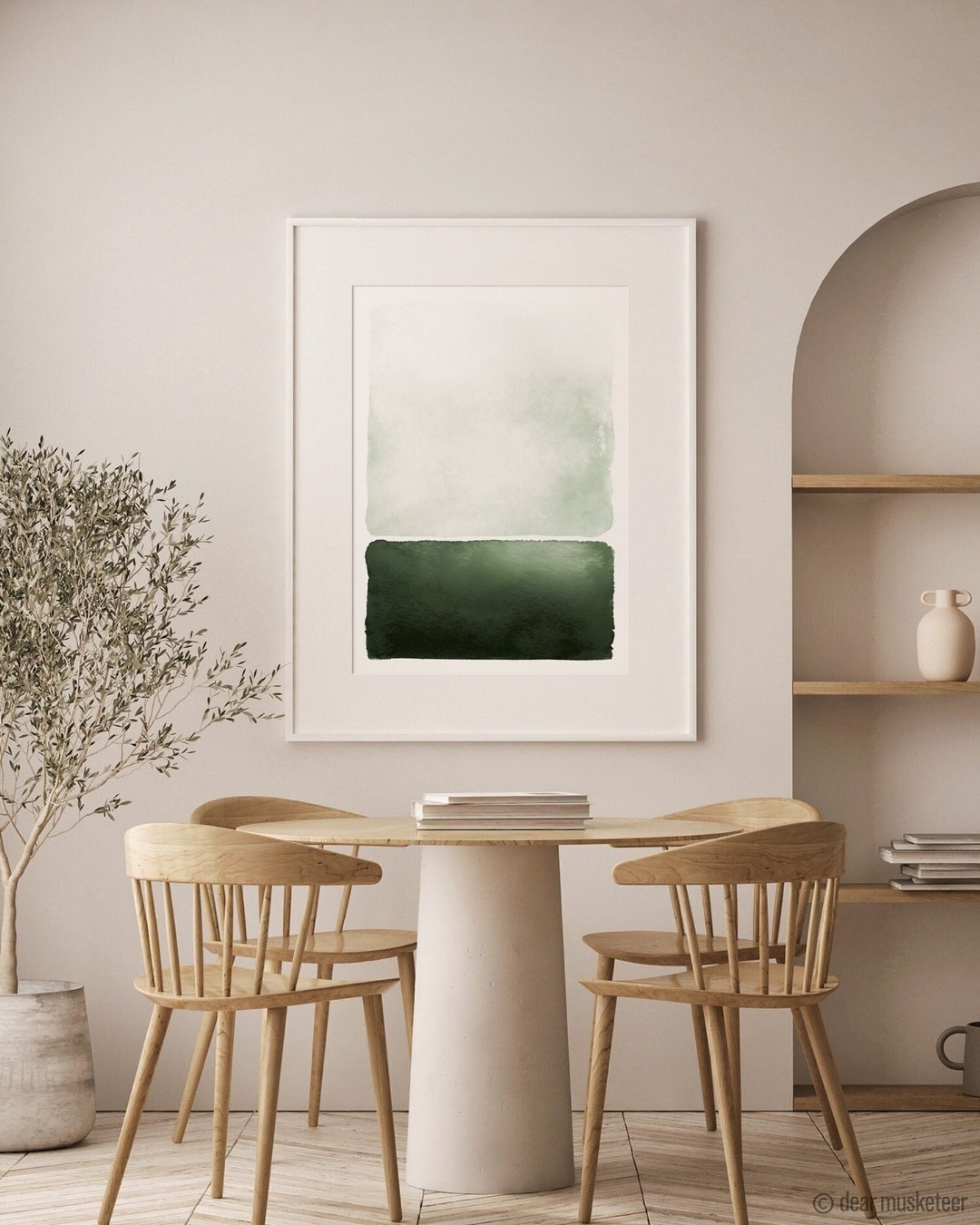 Abstract Green Landscape Art Print, Green Graphic Poster, Rothko