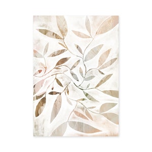 Watercolour Leaves Beige A3 or A4 Art Print, Gum Leaf Art, Plant Print, Australian Botanical, Eucalyptus, Giclee image 5