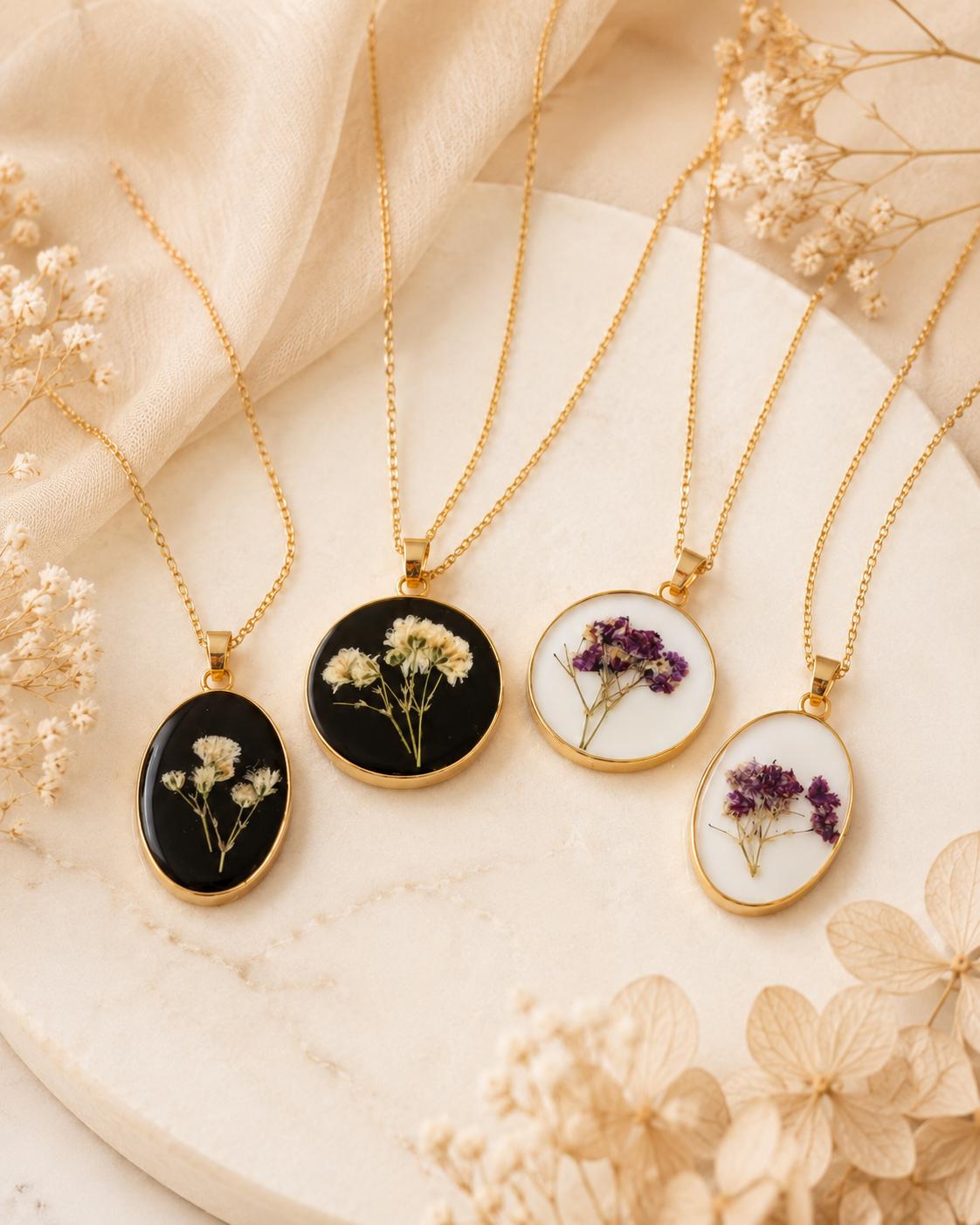 Real Flower Necklace - Etsy Canada