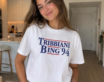 Camiseta Tribbiani Bing '94 Eleição | Camiseta Retrô de Paródia Política para Campanha Eleitoral