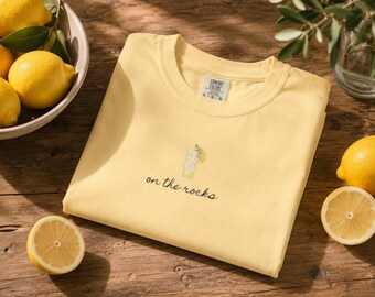 On The Rocks Shirt | Iced Coffee, Lemonade, Iced Tea & Soda Graphic Tee | Summer Drink Lover T-Shirt
