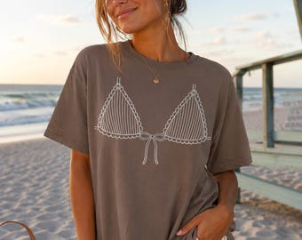Bikini Top T-Shirt | Funny Beach Shirt | Summer Vacation Tee