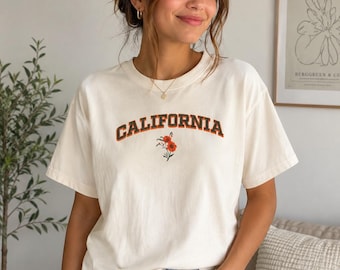 California Poppy Shirt | Vintage California State Flower Tee | Wildflower T-Shirt