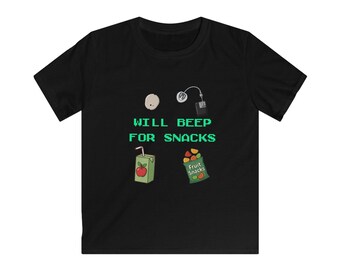 Will Beep For Snacks Kids Tee | T1D Warrior Type 1 Diabetes Humor