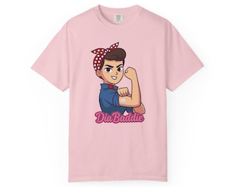 DiaBaddie T1D Krieger T-Shirt | Typ 1 Diabetes Cartoon T-Shirt