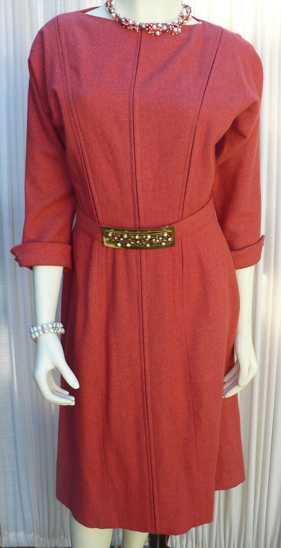 1950s dress/ Vintage Marion McCoy dress/ vintage d