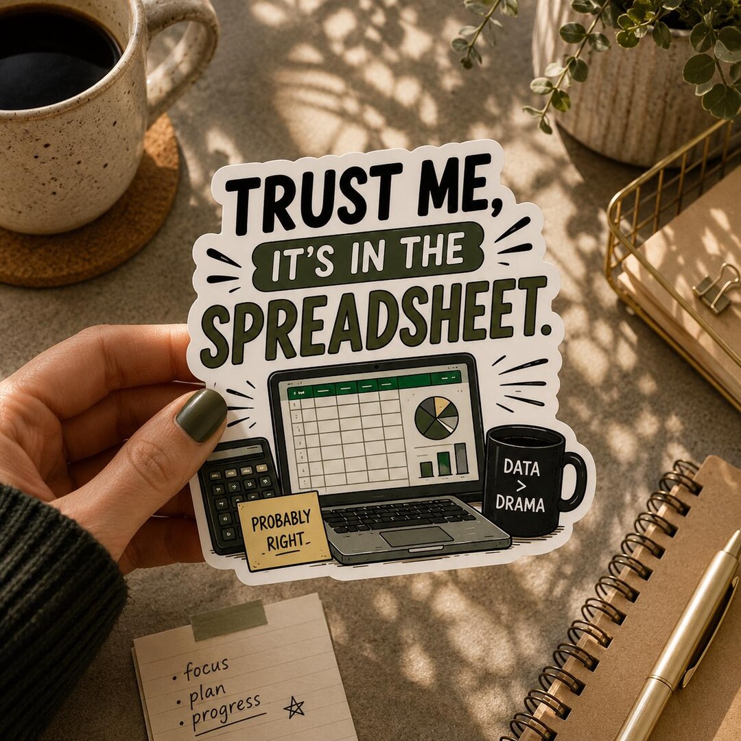 Spreadsheet Sticker - Etsy