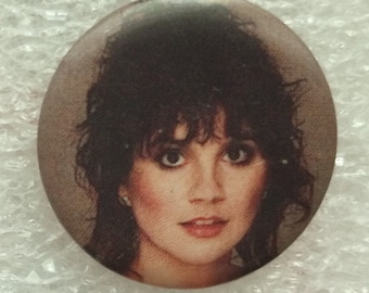 80s Deadstock LINDA RONSTADT PIN - Choice of 4 different pins - 1.25 Inch - In Like-New Condition