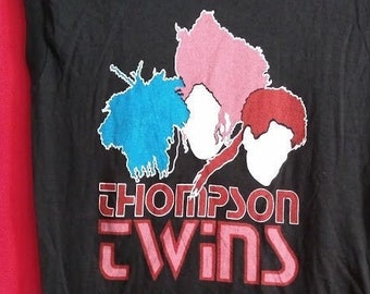 1985 Thompson Twins Concert Tee - 80s MUSCLE SLEEVES  Dead Stock Never-Worn - In Like-New Condition