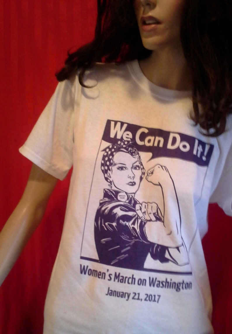 PUSSY HAT March Jan 21, 2017 Women's March on Washington DC T-Shirt Hand-Screen Printed, All-Cotton, Own a Piece of History image 1