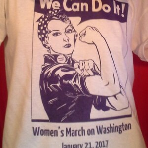 PUSSY HAT March Jan 21, 2017 Women's March on Washington DC T-Shirt Hand-Screen Printed, All-Cotton, Own a Piece of History image 2
