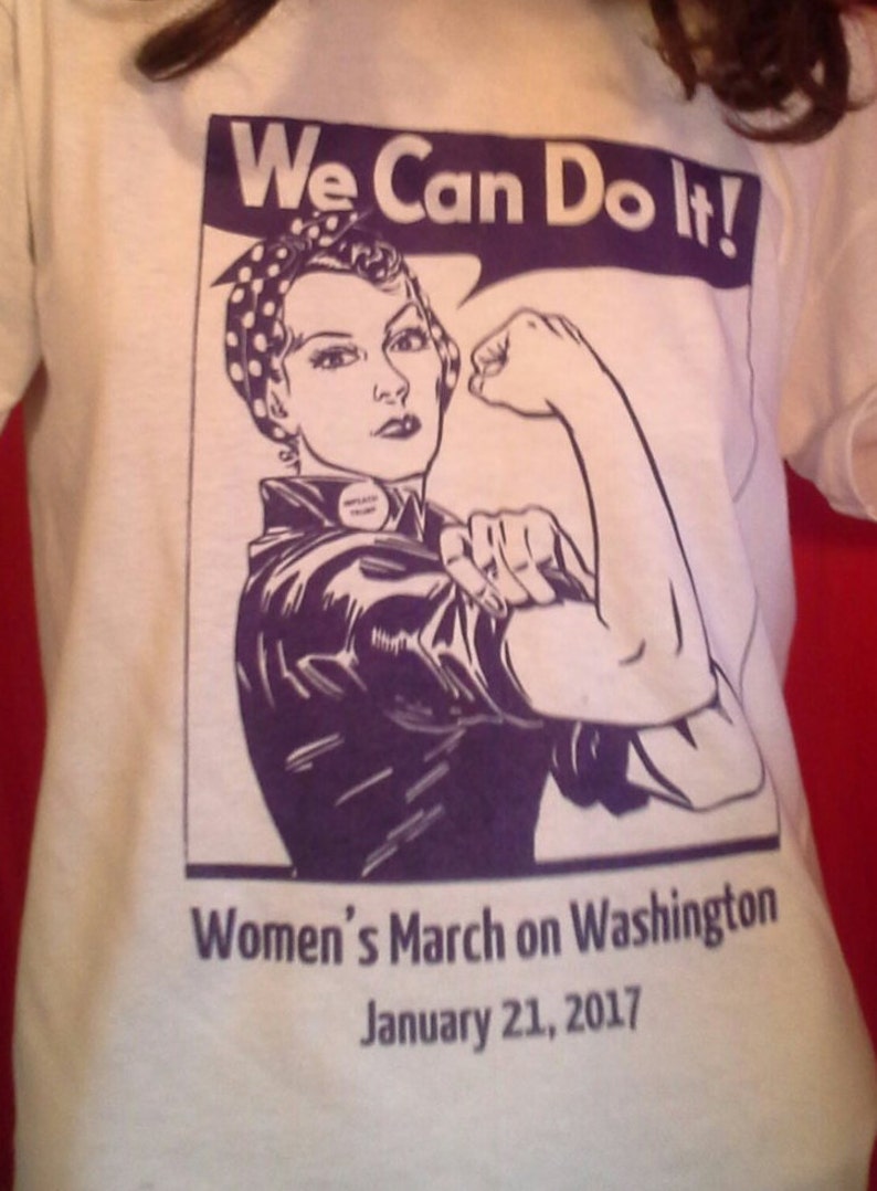 PUSSY HAT March Jan 21, 2017 Women's March on Washington DC T-Shirt Hand-Screen Printed, All-Cotton, Own a Piece of History image 2