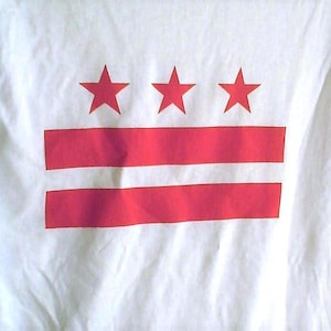 Washington DC Flag T-Shirt: Screen-Printed All-Cotton D.C. Pride