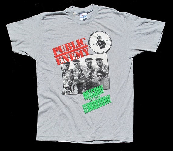 Vintage Public Enemy Terrordome T-Shirt - 80s Hip… - image 1