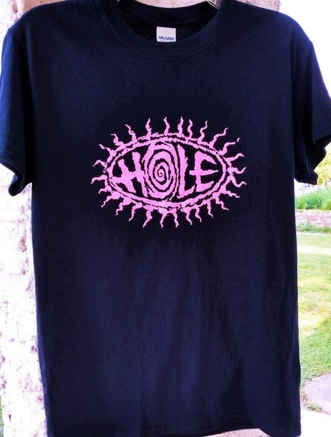 HOLE Band TShirt Or Sweatshirt White Black or Fuchsia Etsy