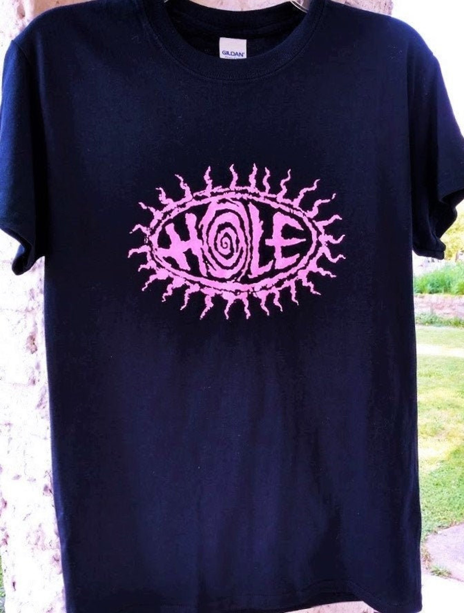 HOLE Band TShirt Or Sweatshirt White Black or Fuchsia Etsy